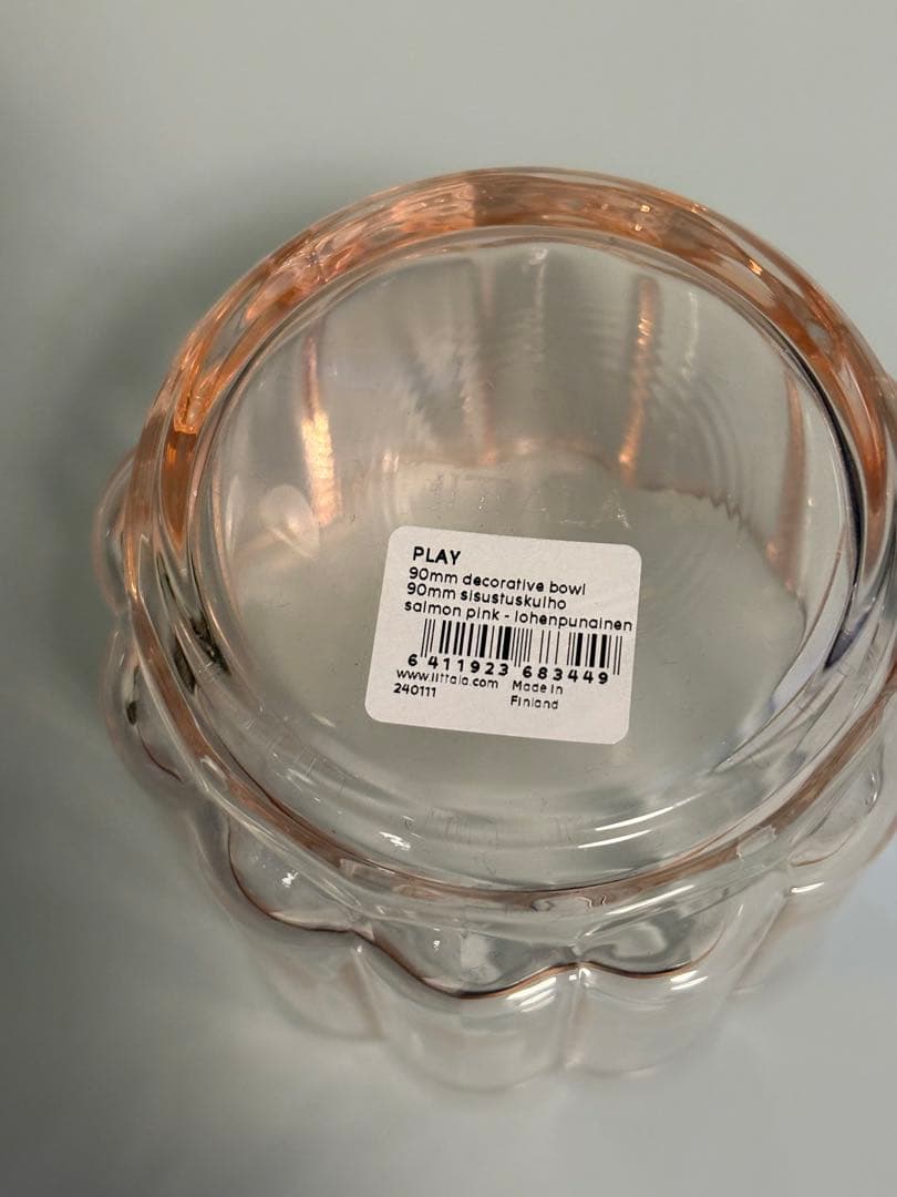 イッタラ　プレイ デコレーティブボウル H9cm サーモンピンク