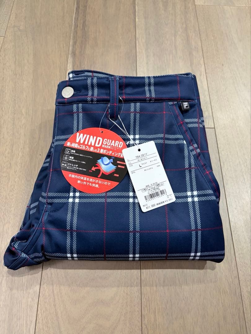 FILA GOLF チェック柄パンツ WIND GUARD