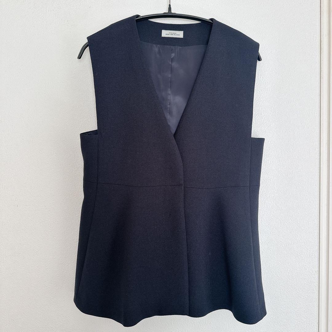 ソフト ジョーゼット ペプラム ジレ -マシンウォッシャブル・ストレッチ・防シワ