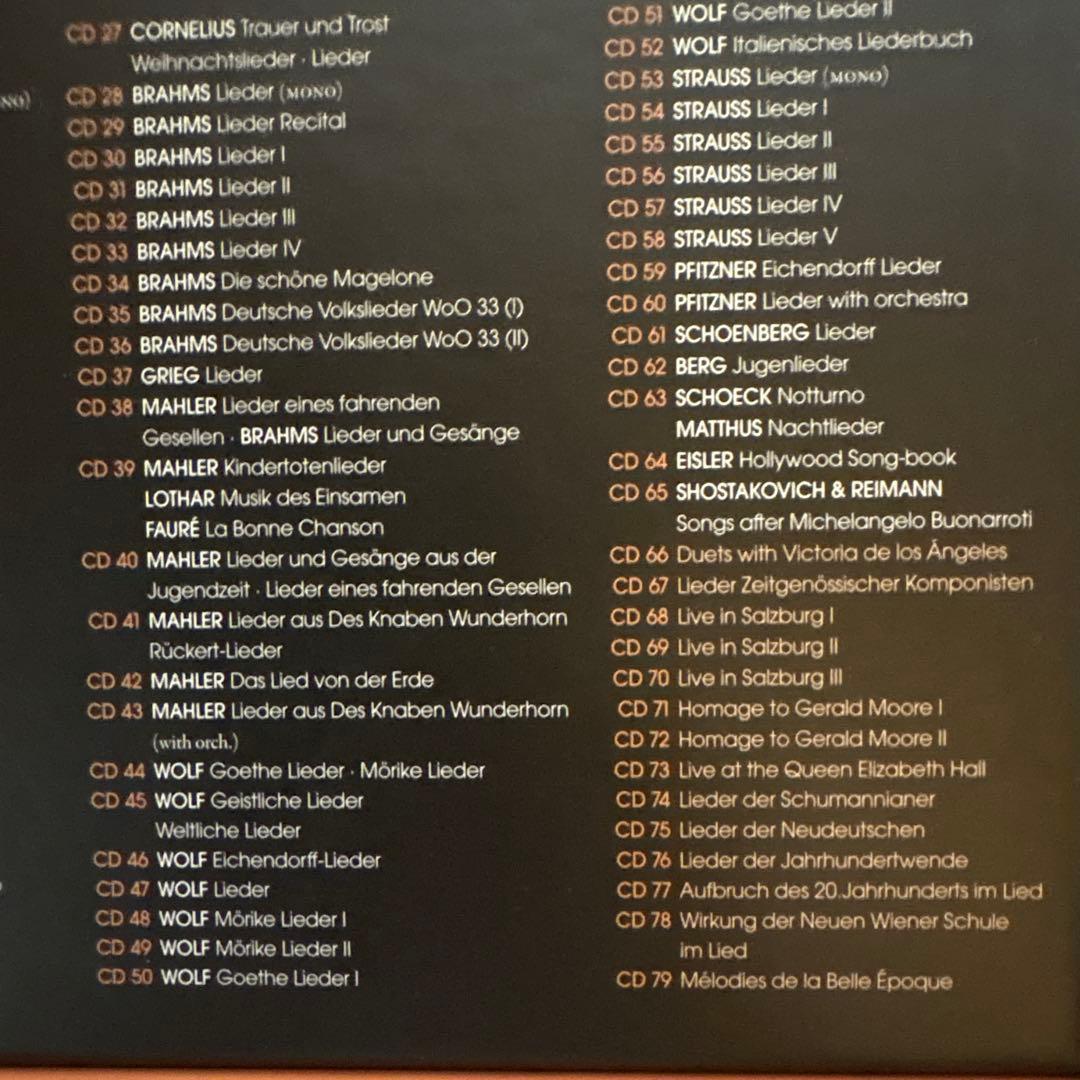 79CDフィッシャーディースカウ　ワーナークラシック歌曲録音全集