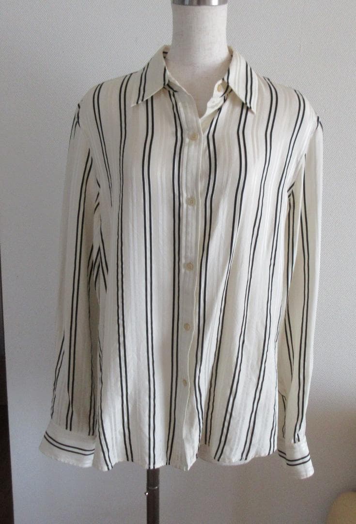 LAUREN RALPH LAUREN シルクストライプシャツ 　ビンテージ