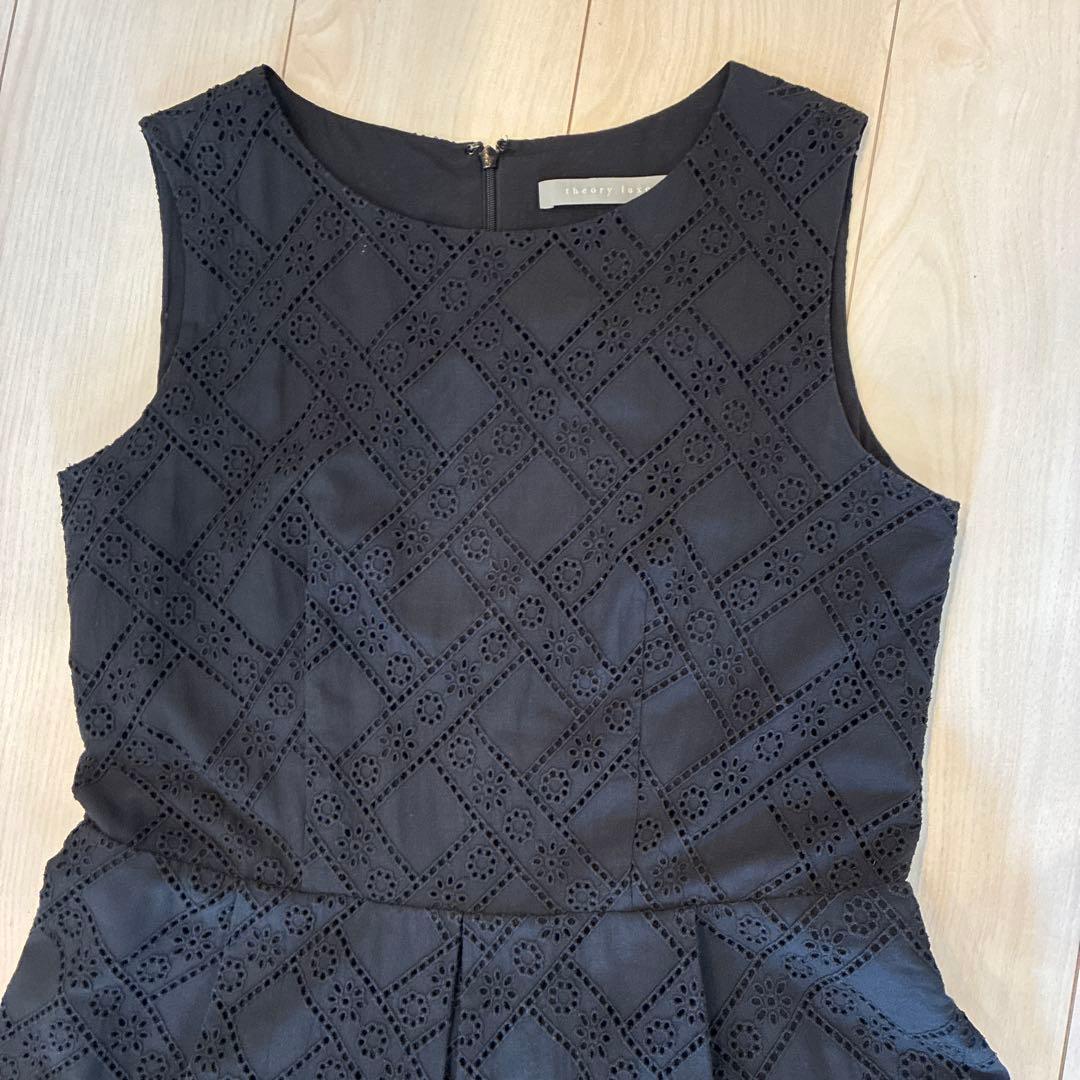 Theory luxe 黒ノースリーブワンピース
