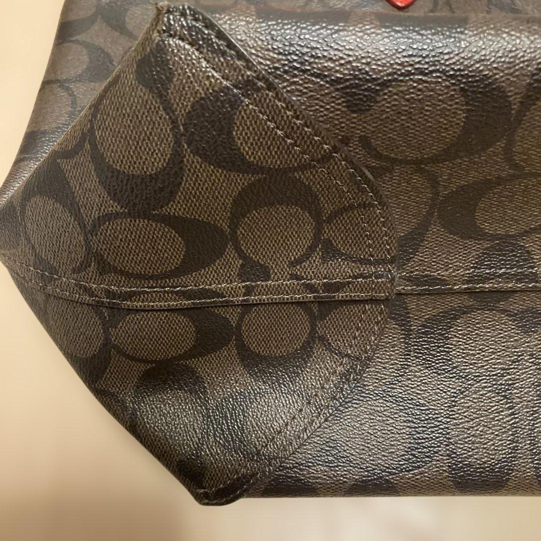 ひめ様　COACH トートバッグ ブラウン/レッド