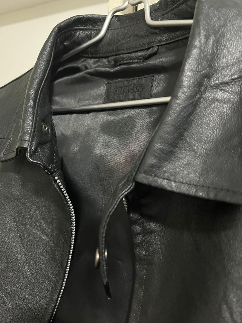 （即日発送）anytee オリジナル レザージャケット ブルゾン