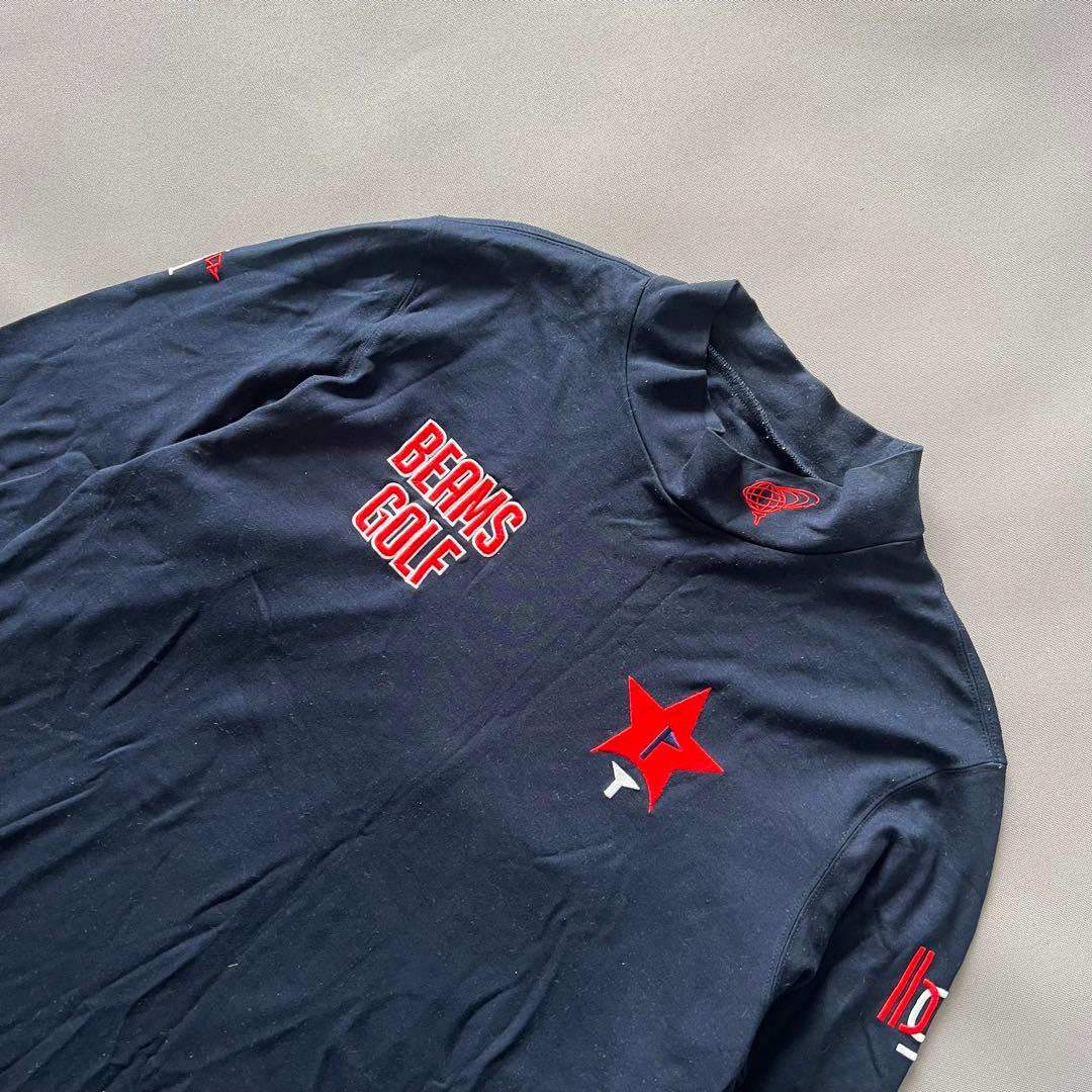 BEAMS GOLF ビームスゴルフ　モックネック　長袖　L メンズ　星　スター
