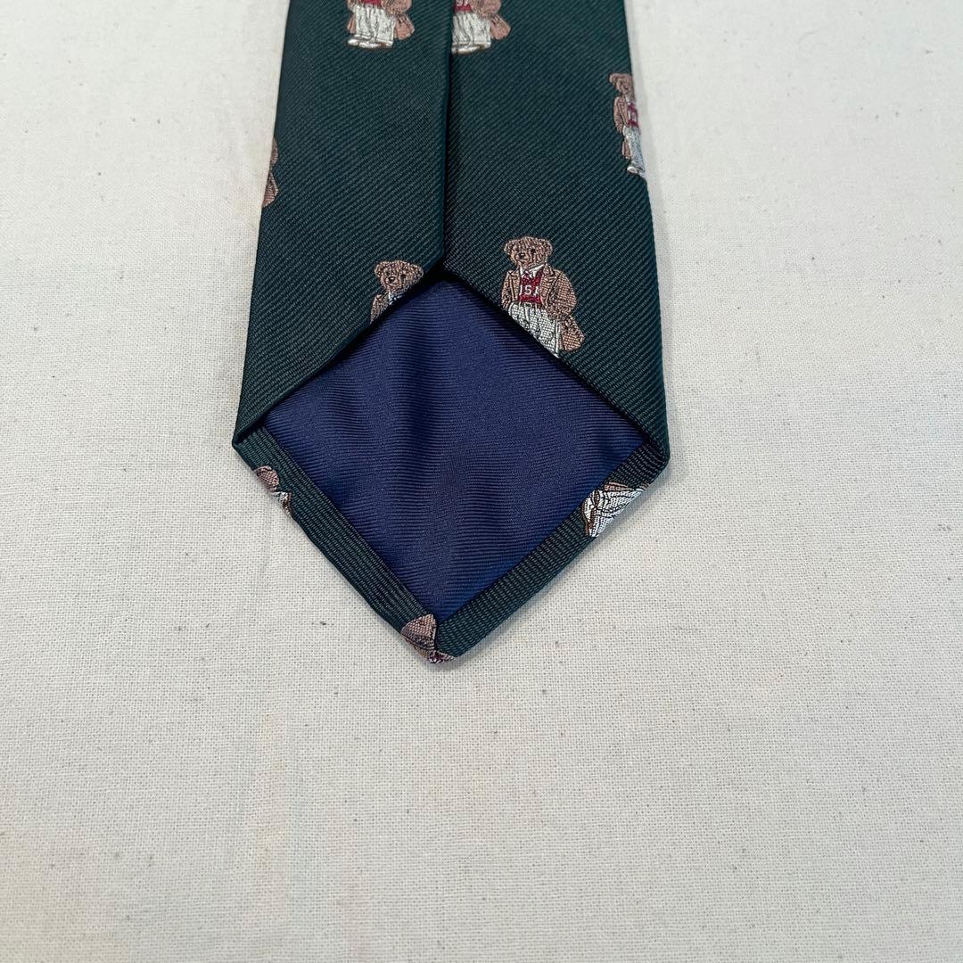 【超レア★ITALY製★未使用に近い】ポロベアネクタイ★ラルフローレン★グリーン