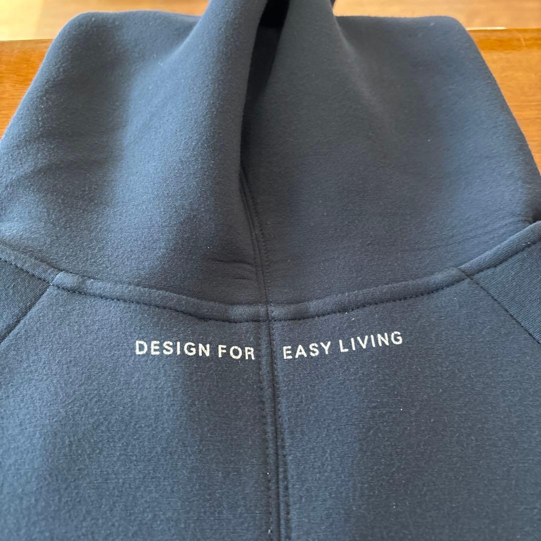 'S Max Mara フーディ ダブルフェイスビスコースコート ネイビー　M