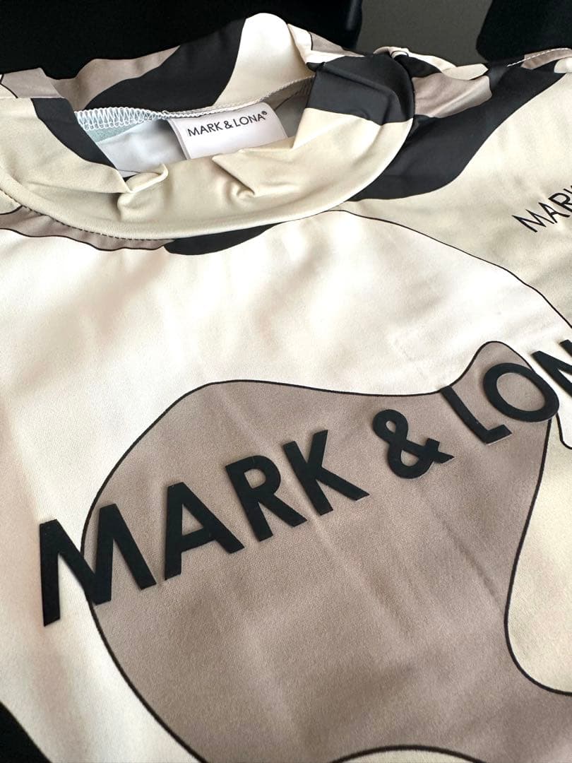 【美品】マークアンドロナ　半袖　モックネックシャツ　46 M カモ