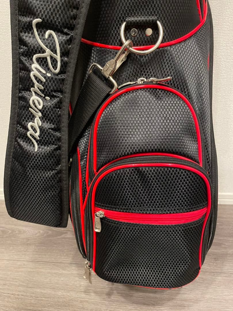 Riviera ゴルフバッグ ブラック/レッド