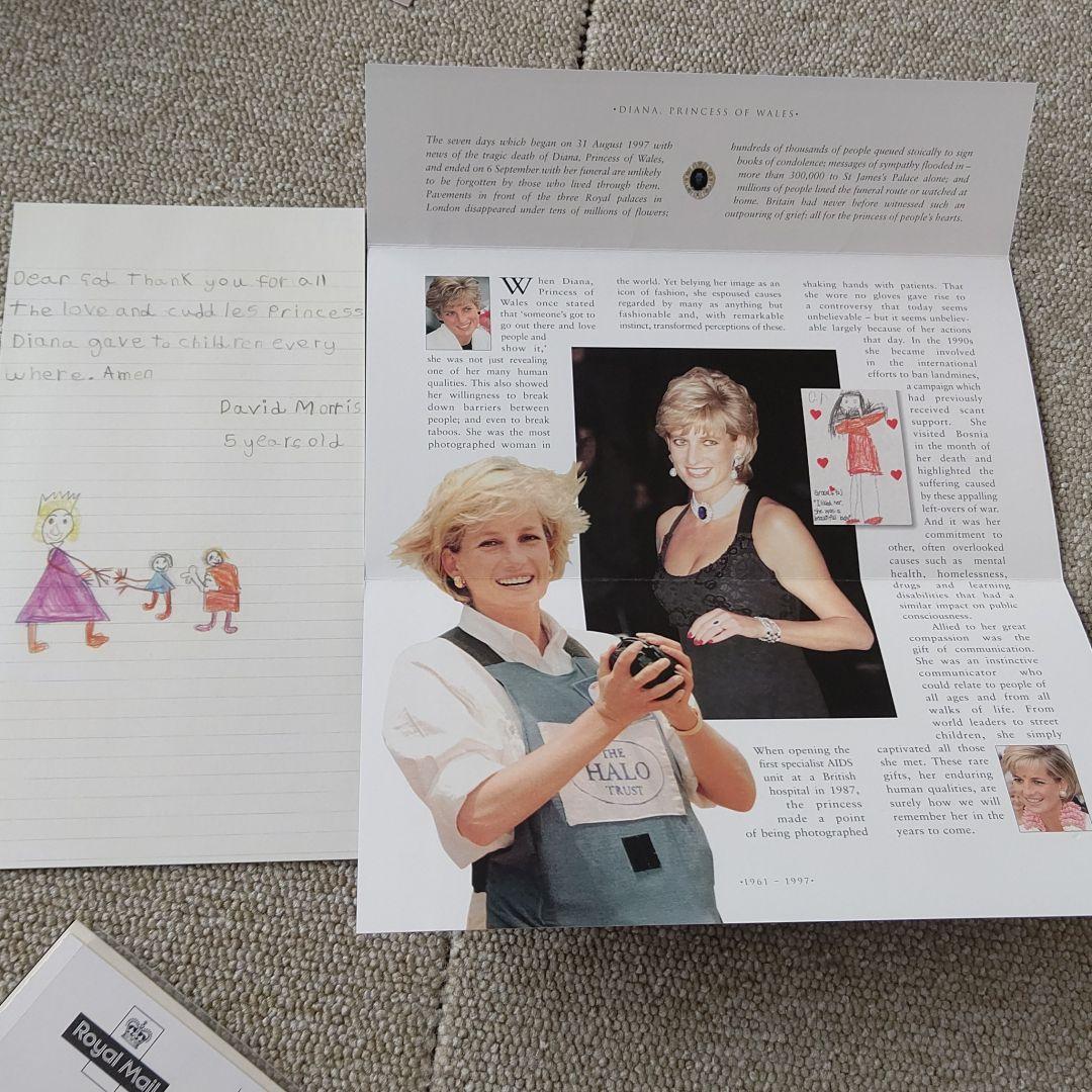 未使用品 英国切手 エリザベス女王金婚式記念、ダイアナ元妃、記念切手