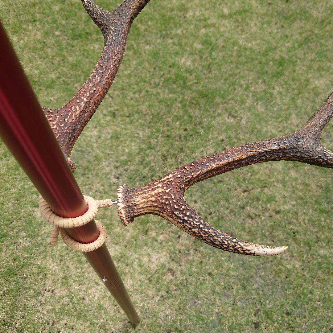 2本セット　鹿の角ランタンハンガー　スウェード加工