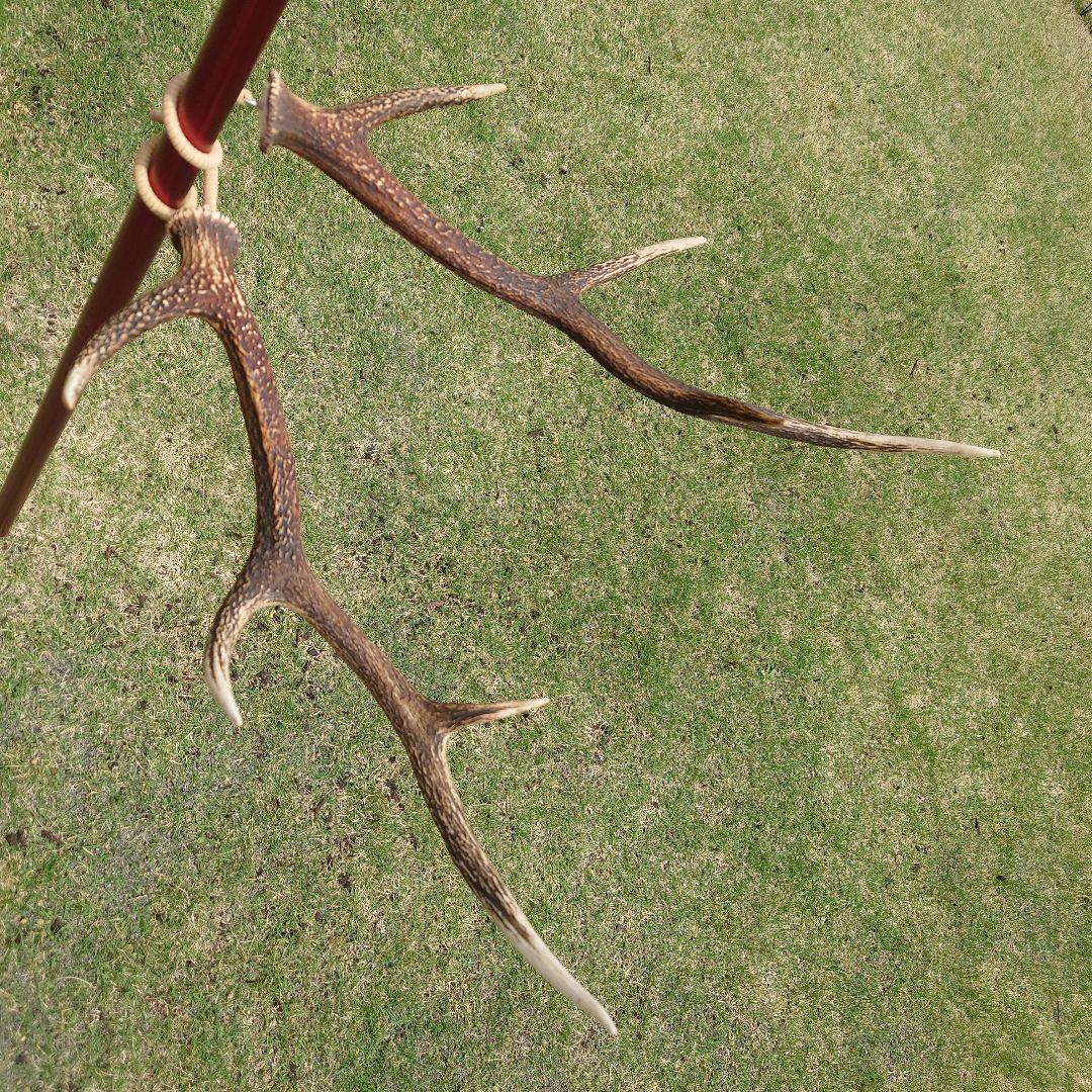 2本セット　鹿の角ランタンハンガー　スウェード加工