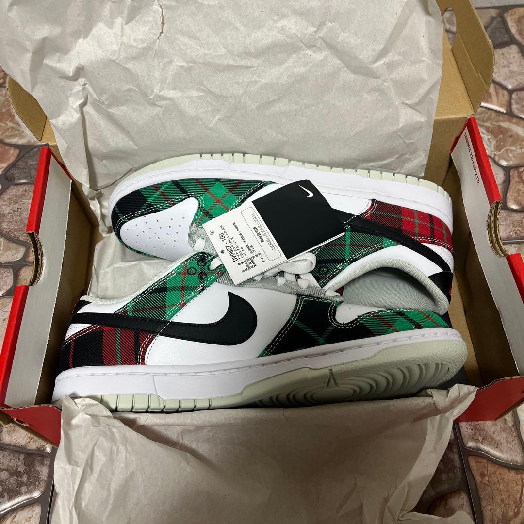 Nike Dunk Low チェック柄スニーカー