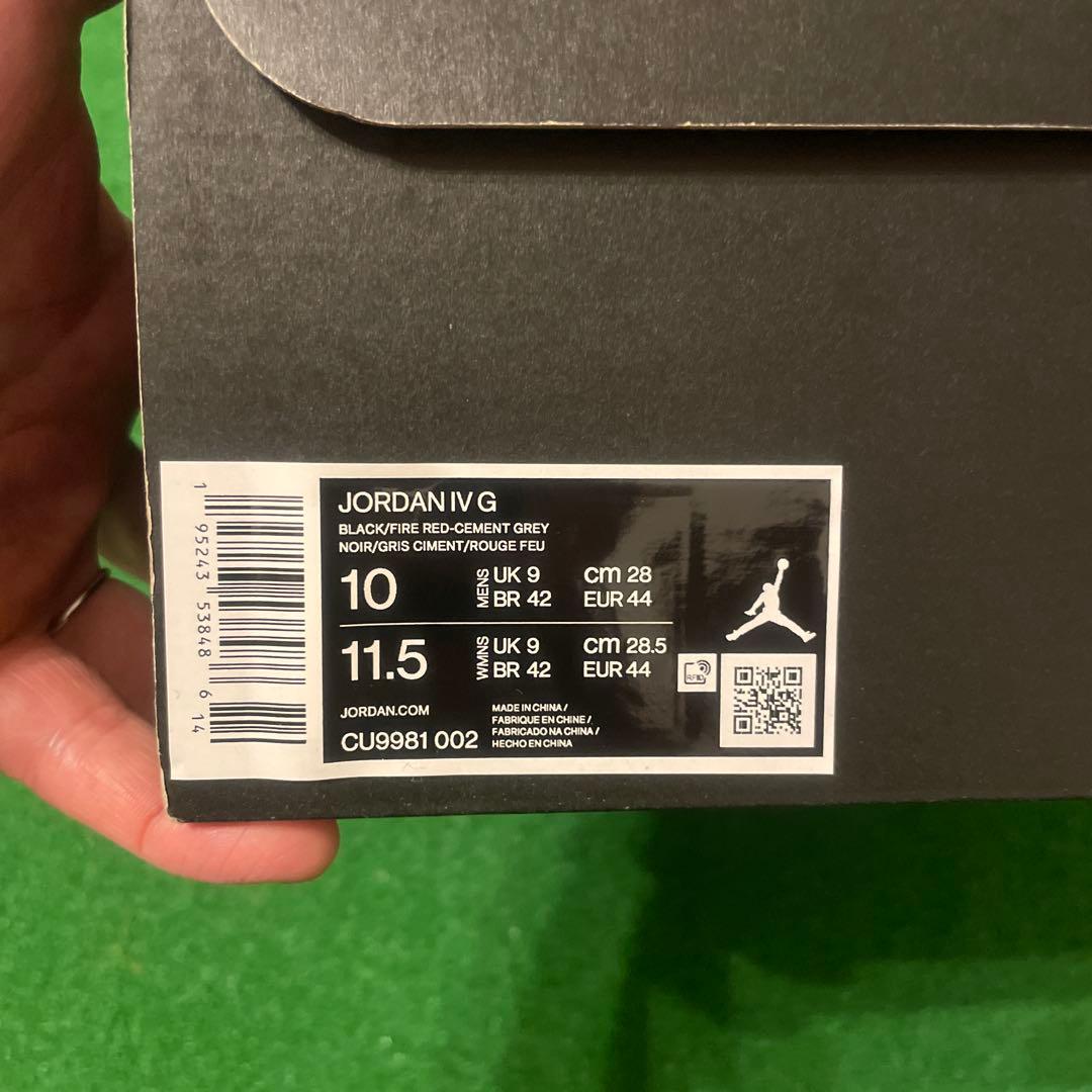 NIKE ナイキ エアジョーダン4 G ゴルフ スパイク　28cm