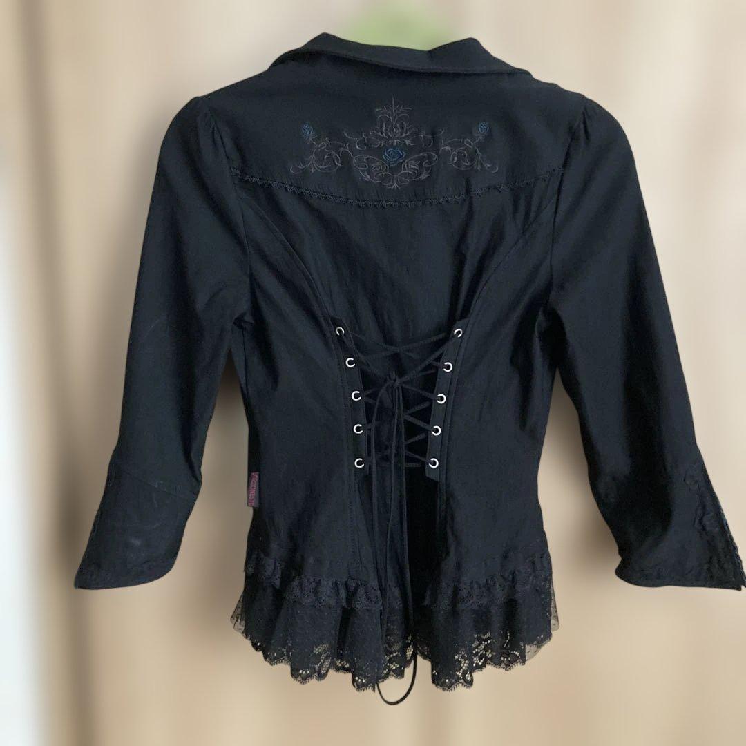 OZZ ONESTE ブラックジャケット　レース薔薇