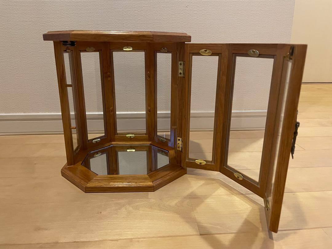 オーク材 八角形 ディスプレイケース