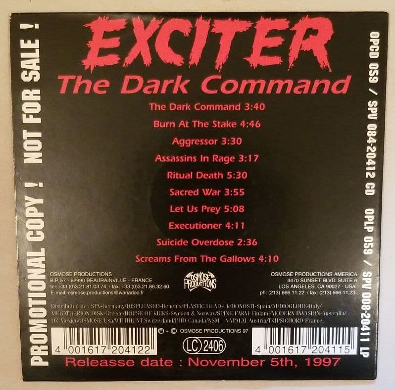 洋楽 EXCITER  The Dark Command