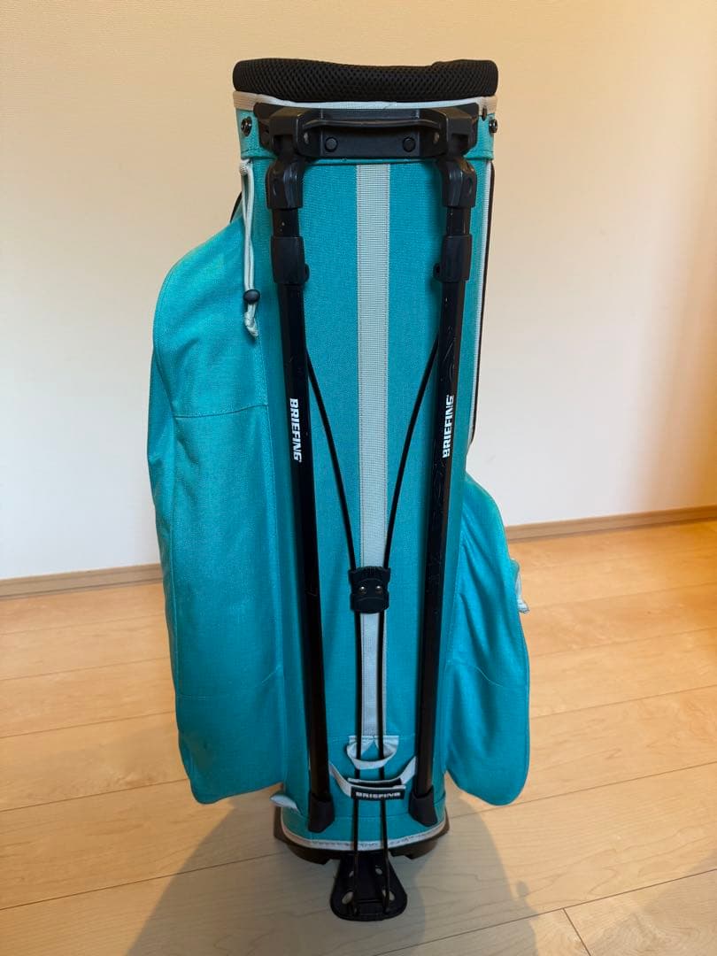 BRIEFING限定ミントブルーキャディバッグ神戸ミントスタンド ヘッドカバー付