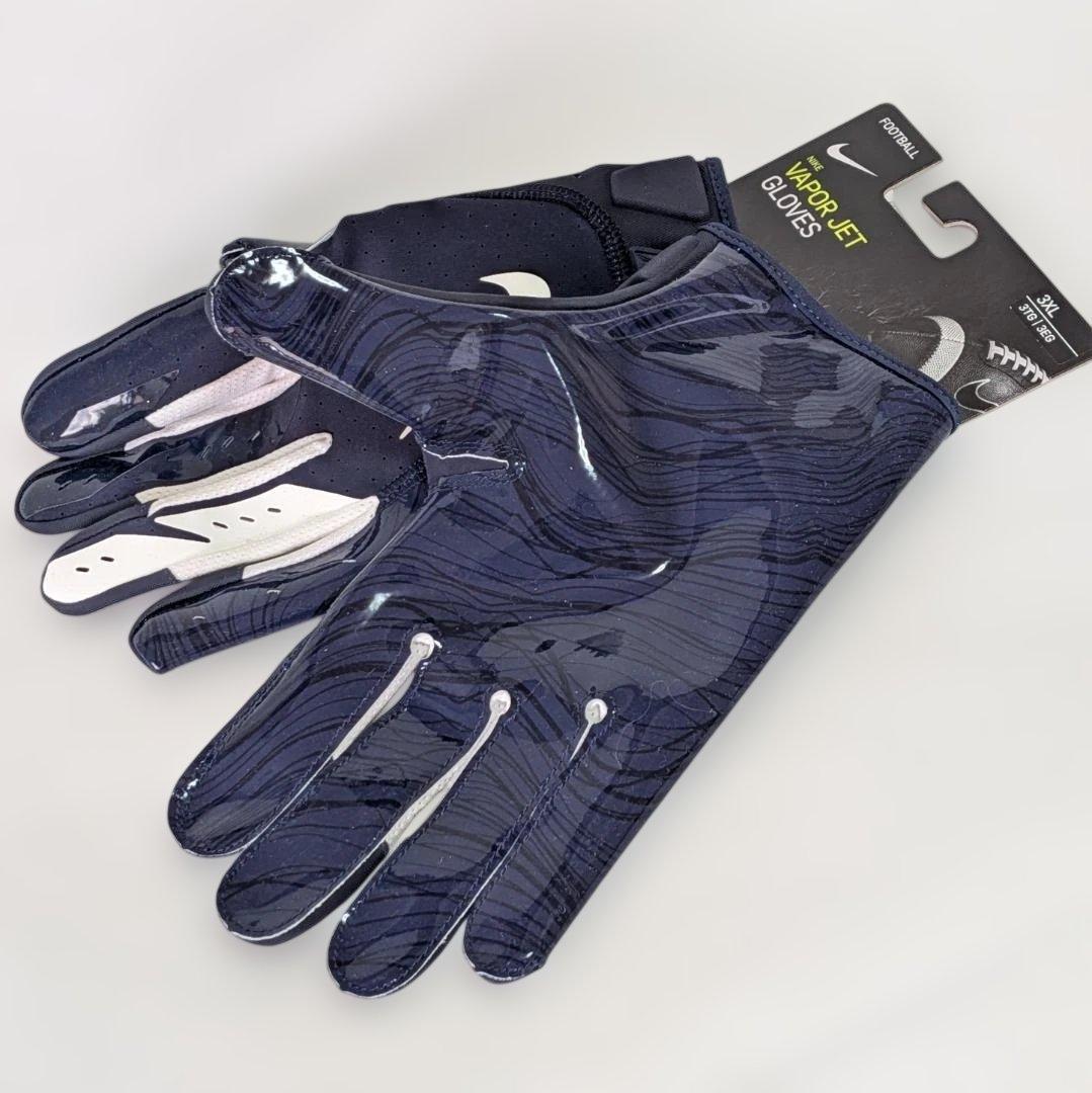 NIKE アメフトグローブ ネイビー 光沢 グリップ力 3XL