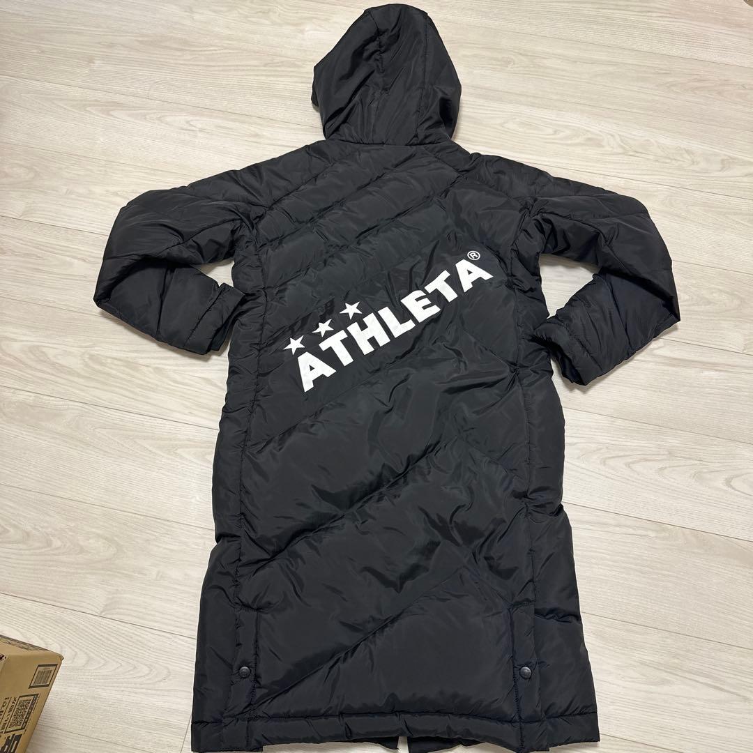 ATHLETA フード付きベンチコート ブラック