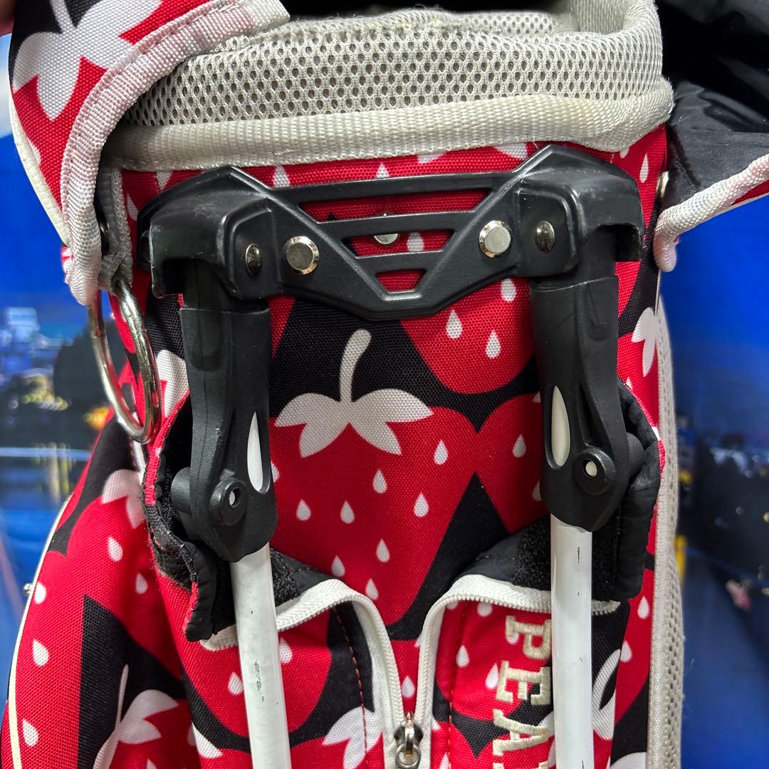 寶BW-1179 パーリーゲイツ スタンド式 キャディバッグ イチゴ柄