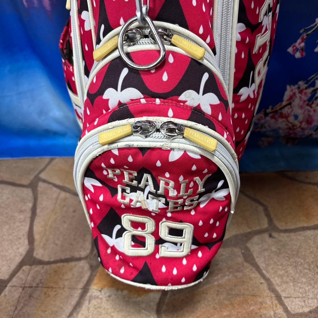 寶BW-1179 パーリーゲイツ スタンド式 キャディバッグ イチゴ柄