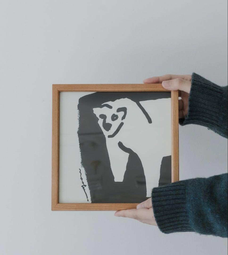 かじゅ　 バーズワーズ　リース　シルクスクリーン　ポスター