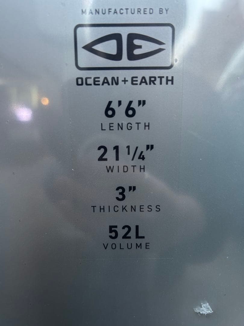 ふ*読様 OCEAN+EARTH EZI RIDER 6'6\" サーフボード