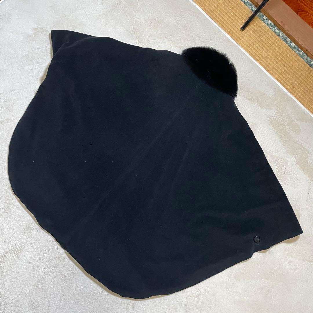 美品　piacenza × DELBA ペイズリー　カシミ裏地シルク　ポンチョ