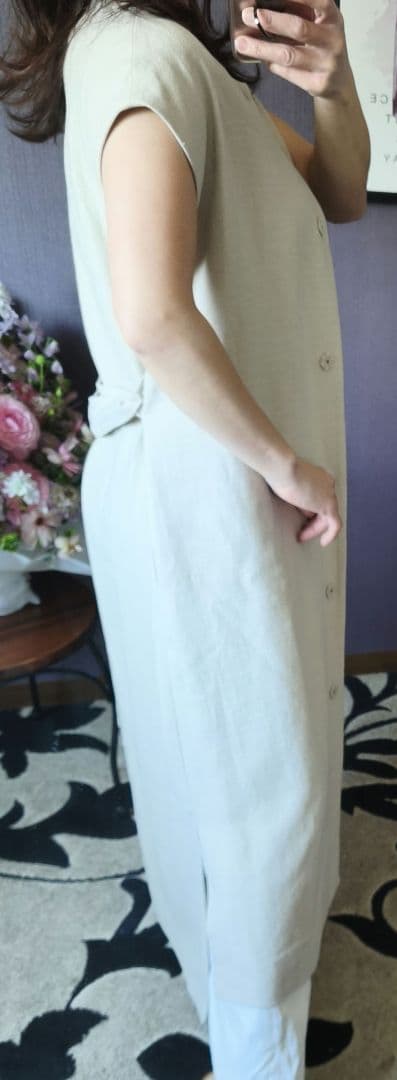 LE PHIL　ルフィル　コットン麻2WAYロングジレ　ワンピース