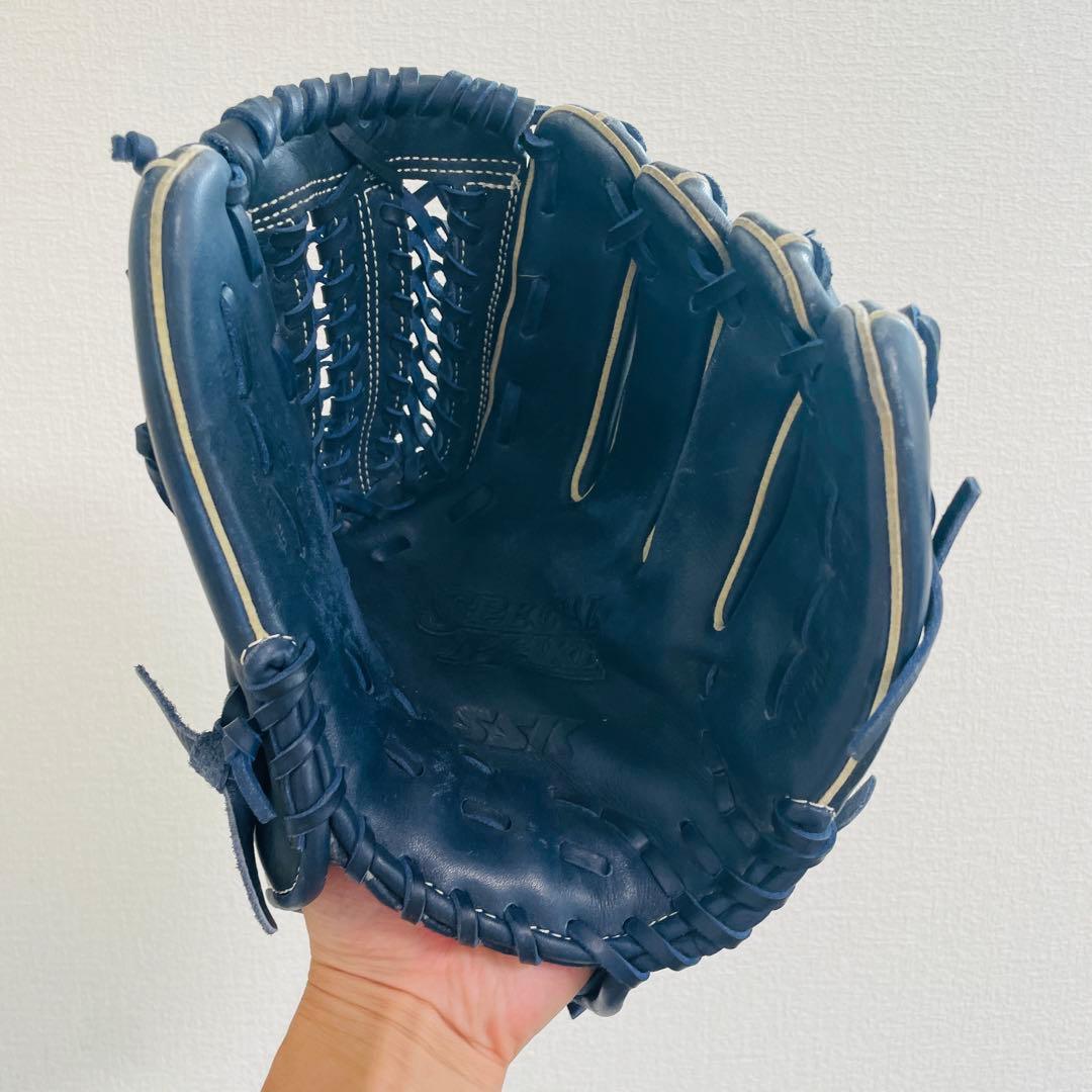 極美品❣️【SSK】エスエスケー野球グローブ　軟式用　即戦力　ネイビー