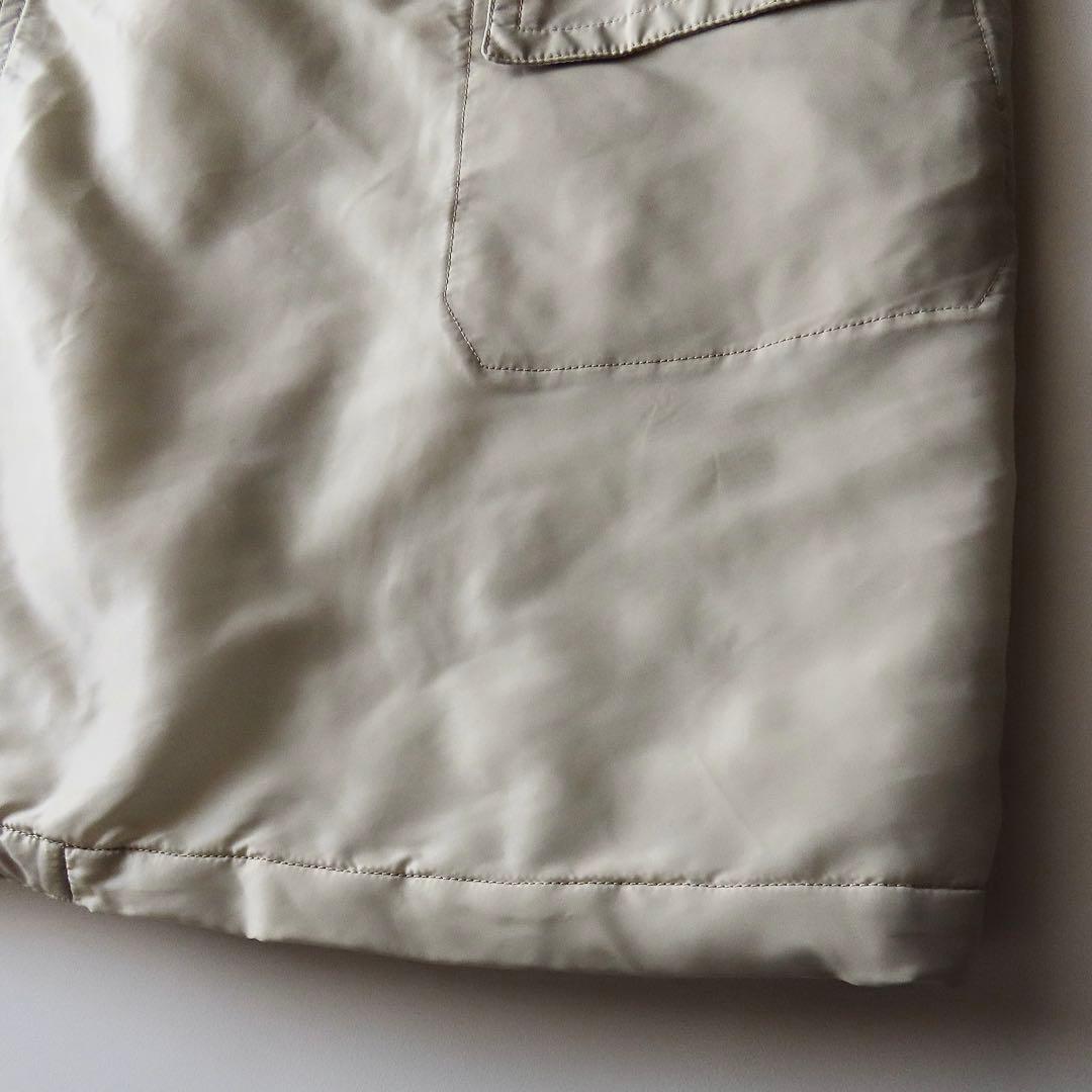 試着のみ 45R ナイロン×ボアのコート 3 ショールカラー 45rpm