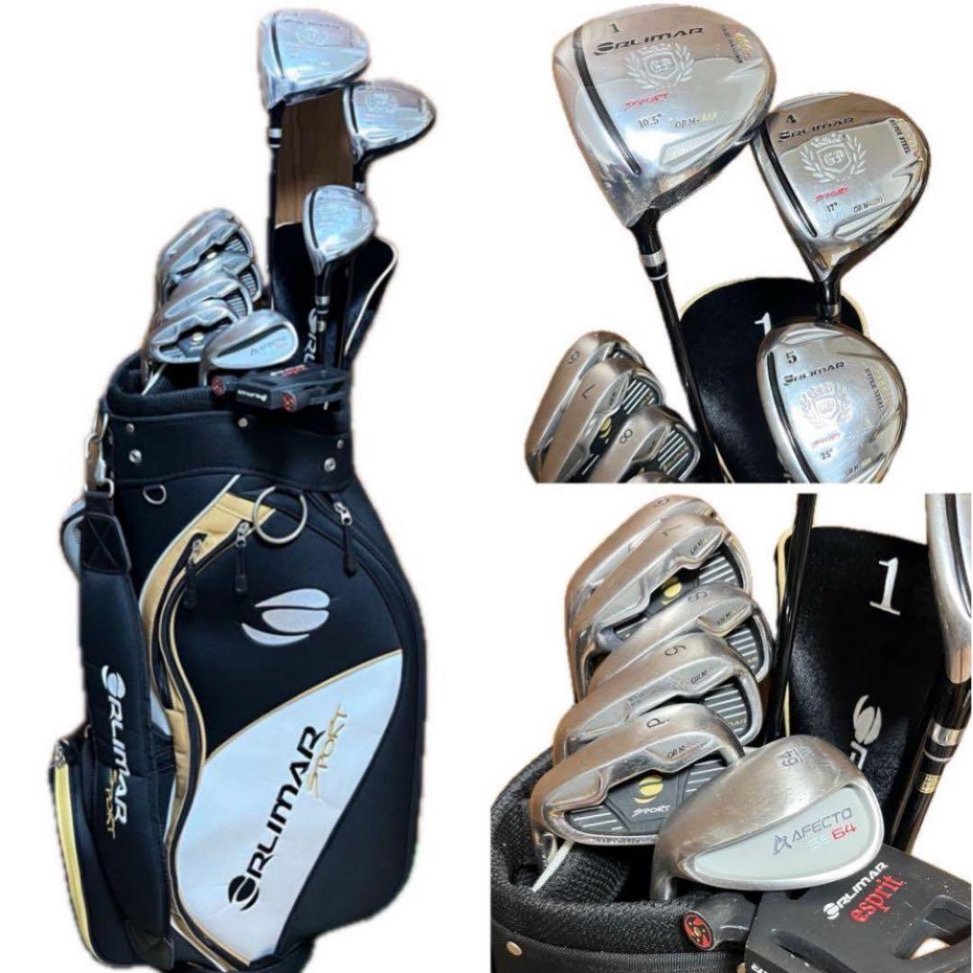 【ORLIMAR】♤レフティ♤ゴルフクラブ10本 フルセット キャディバッグ 男