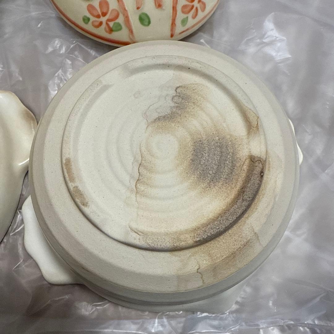 【KATO KOGEI】 加藤工芸 うさぎ 猫 蓋付き土鍋 昭和/平成レトロ