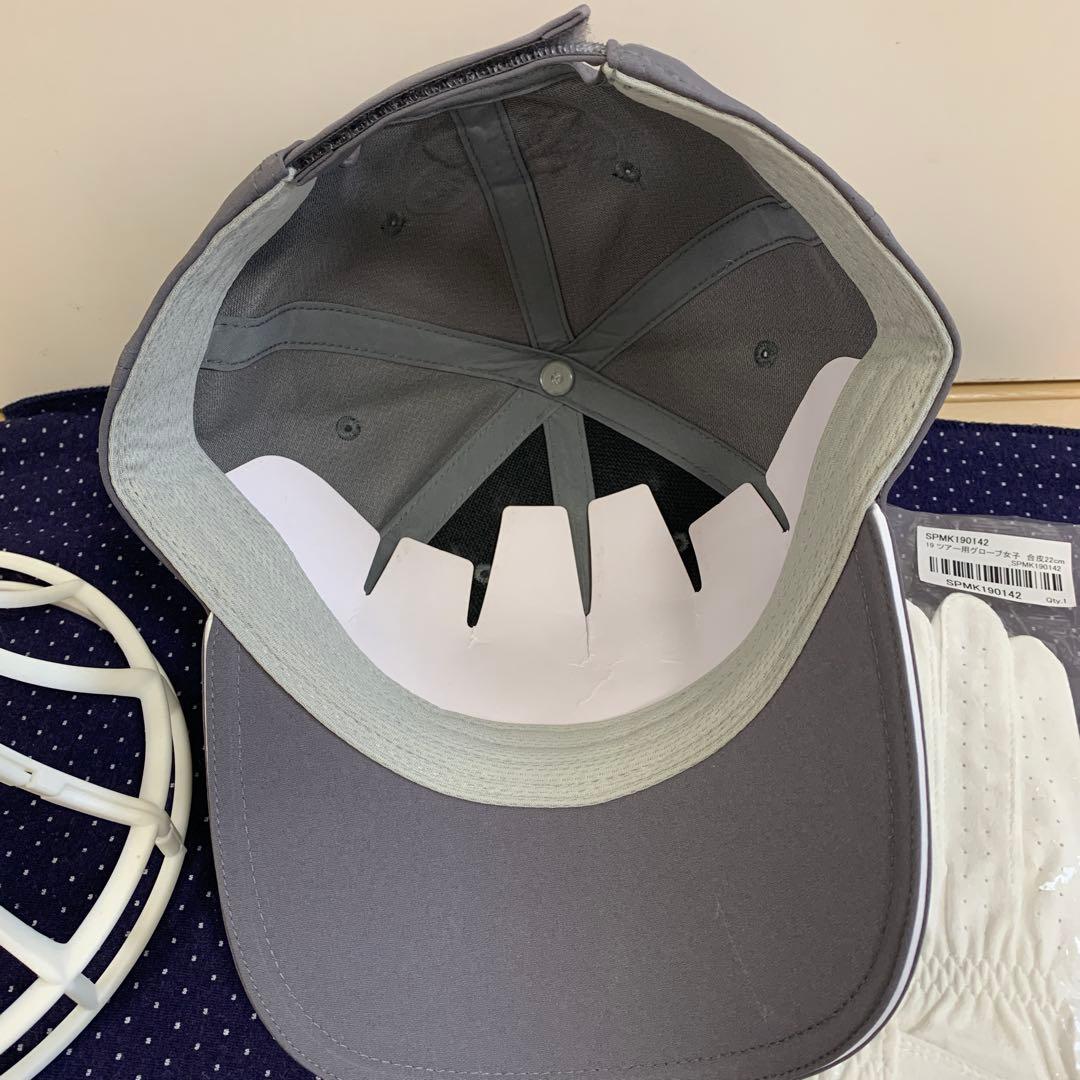 (☆レア)永峰咲希選手　ツアーモデルサイン入りキャップ&ツアー用グローブ