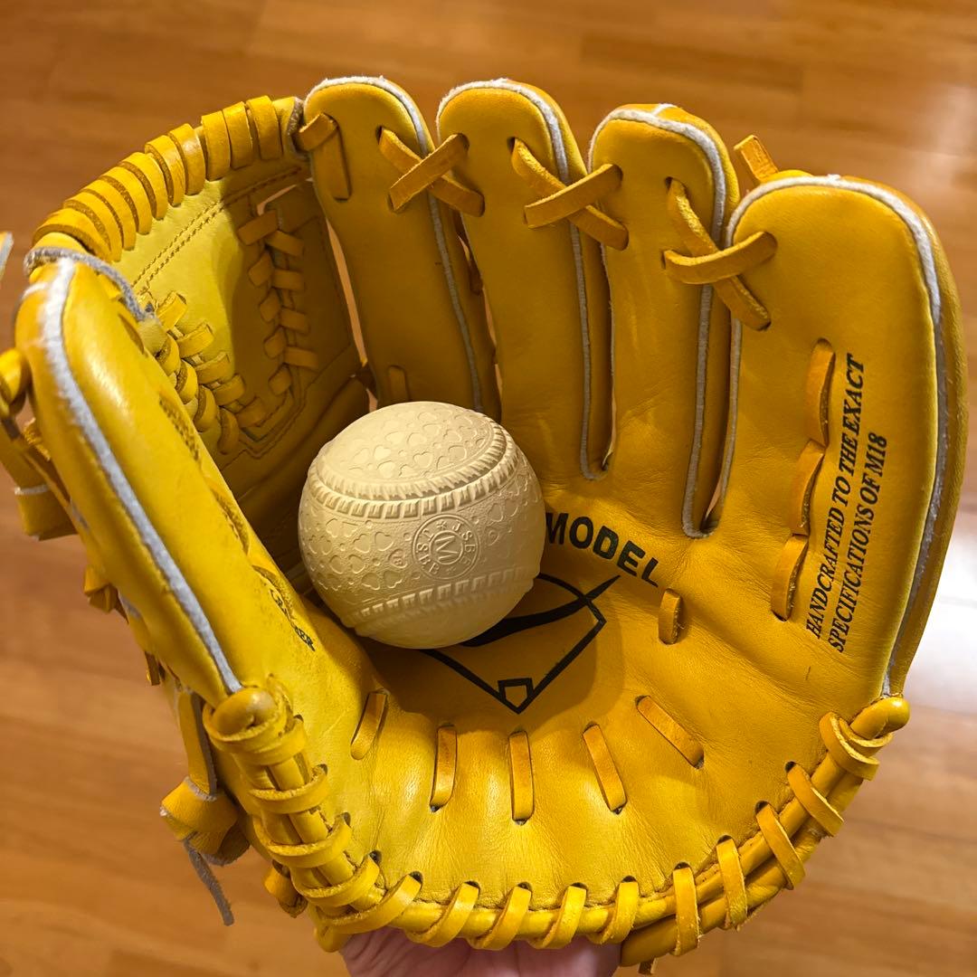 [ほぼ未使用］最終値下げ　NIKE 松坂モデル 軟式グローブ イエロー