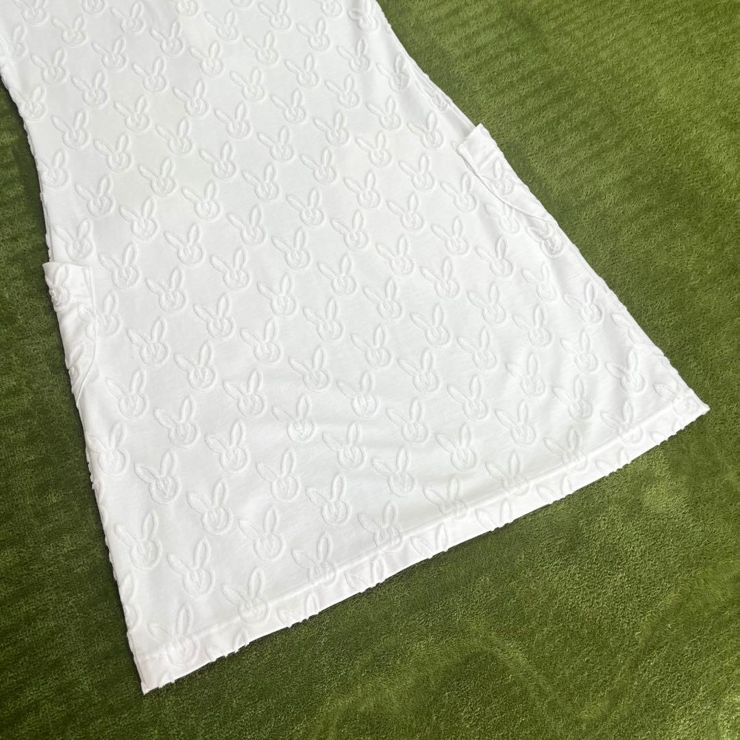 ✨激レア✨ PEARLY GATES ワンピース 白 総柄 うさぎ パイル生地