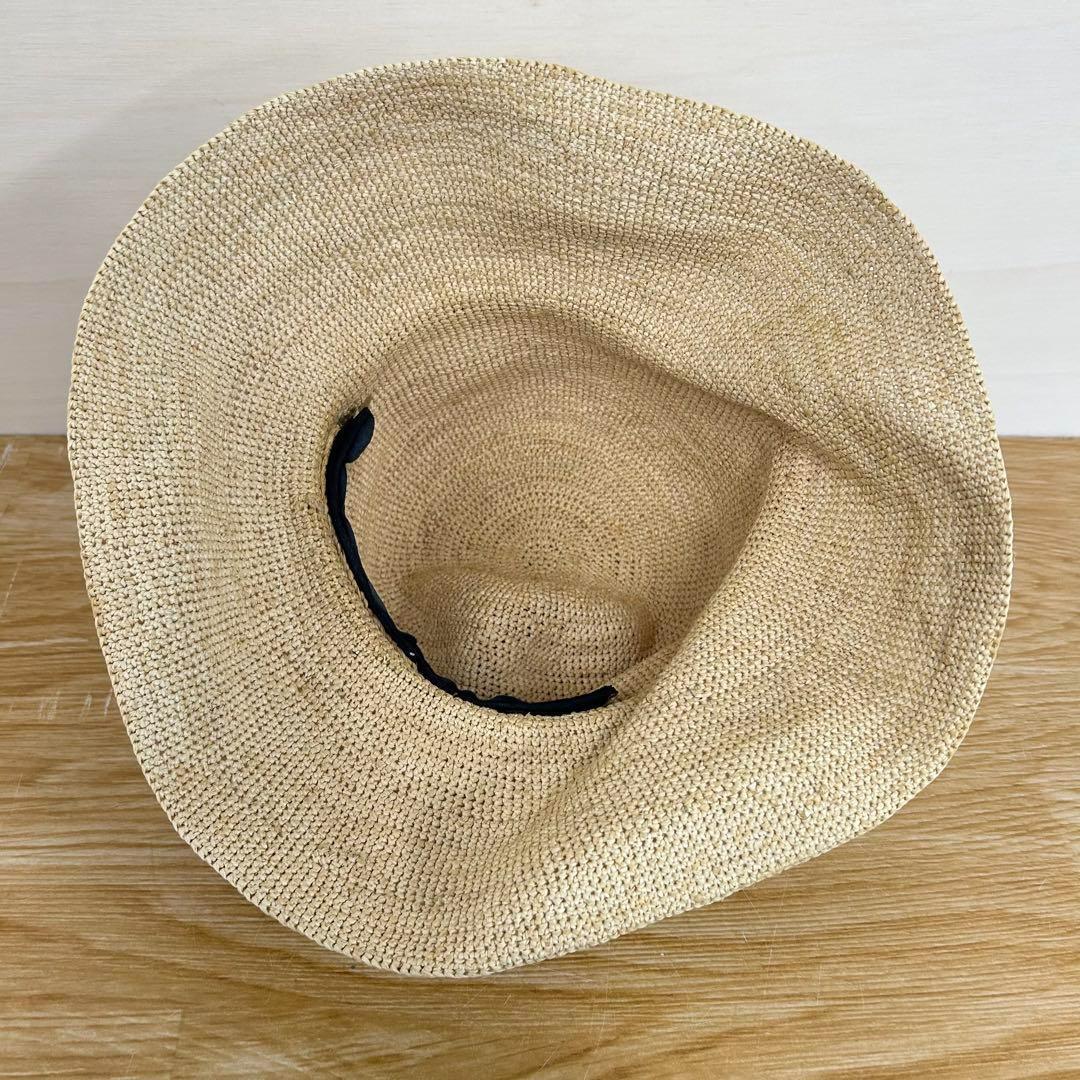 グリーン HELEN KAMINSKI ラフィア ハット ストロー