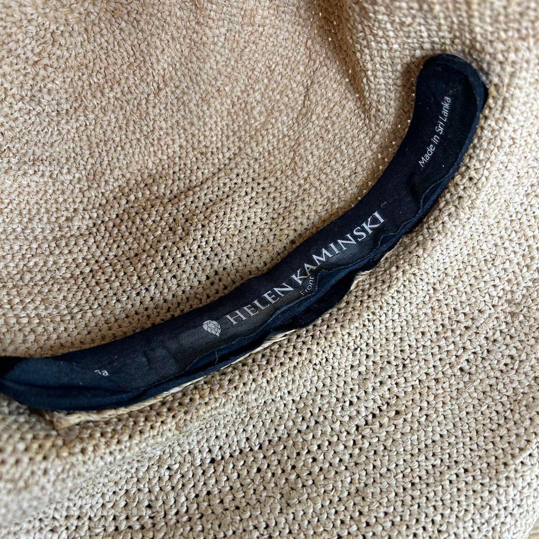 グリーン HELEN KAMINSKI ラフィア ハット ストロー