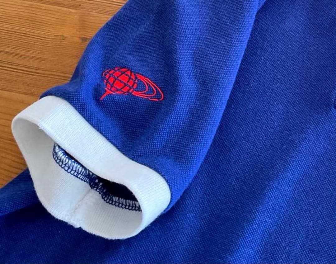 BEAMS GOLF 日本製　ゴルフ半袖ポロシャツ　トリコロールカラー