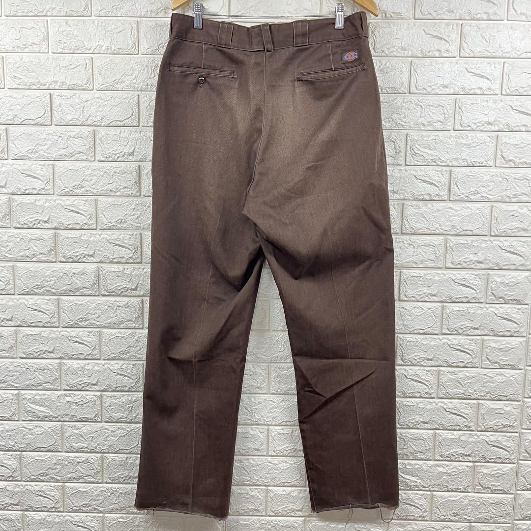 90s USA製 Dickies 874 ワークパンツ ダークブラウン W35
