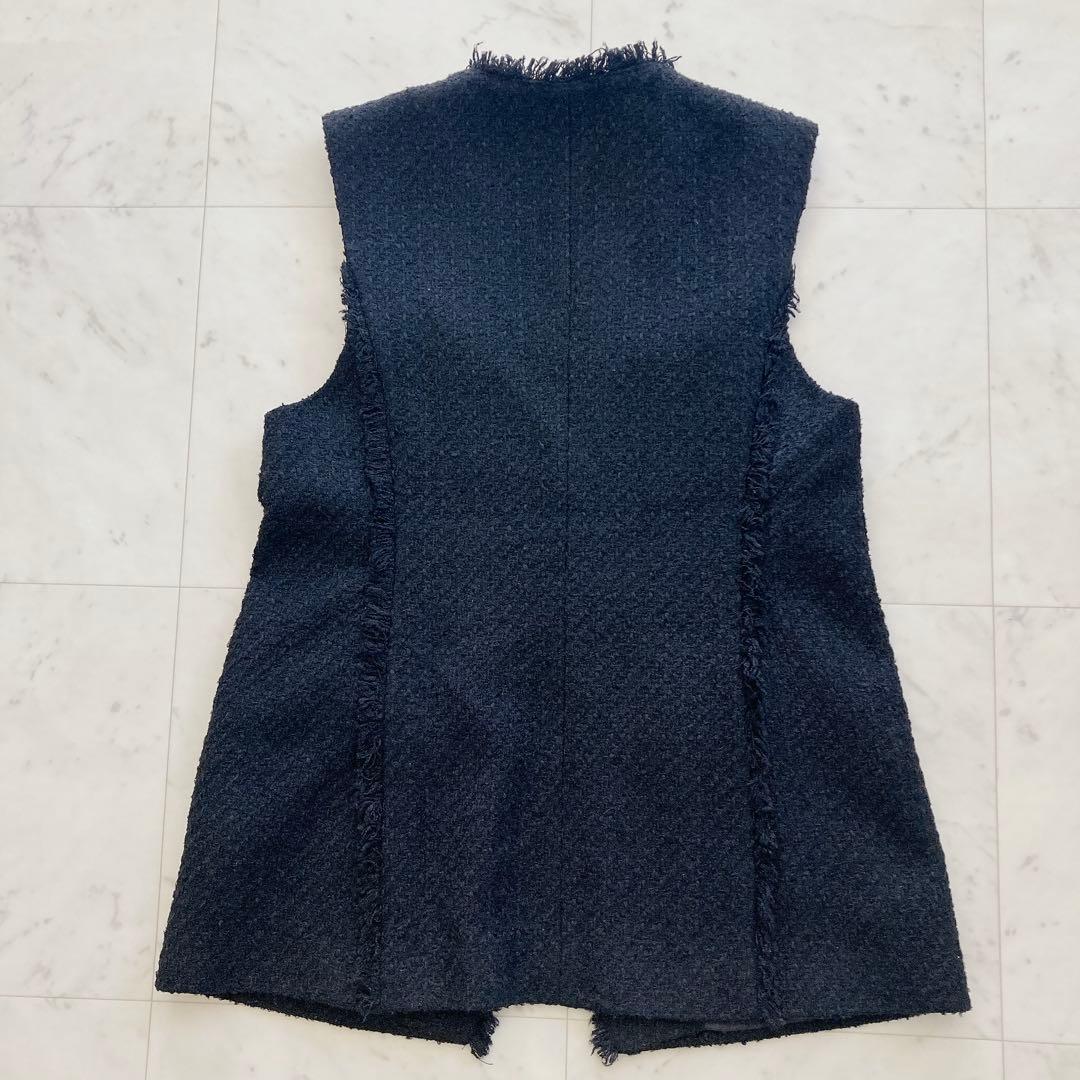 美品　アプワイザーリッシェ　ツイードジレ　ベスト　ブラック　金釦