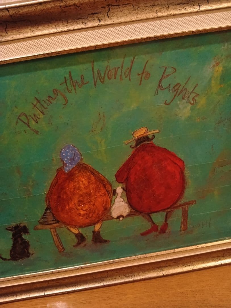 サムトフト　絵画　額入り　大きめ　sam toft
