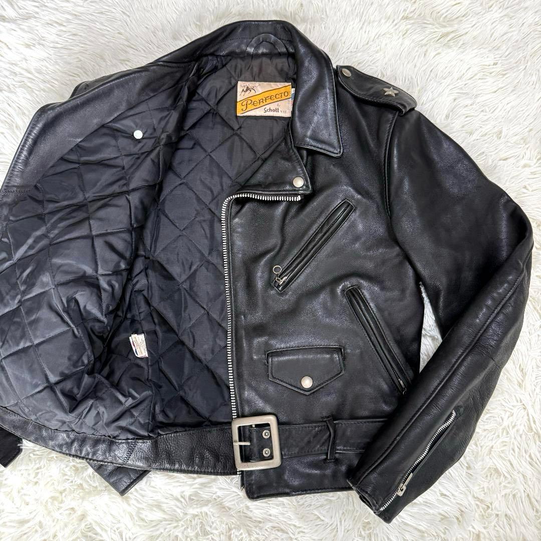 ナツ様✨米国製 schott ダブルライダースジャケット 613 ワンスター