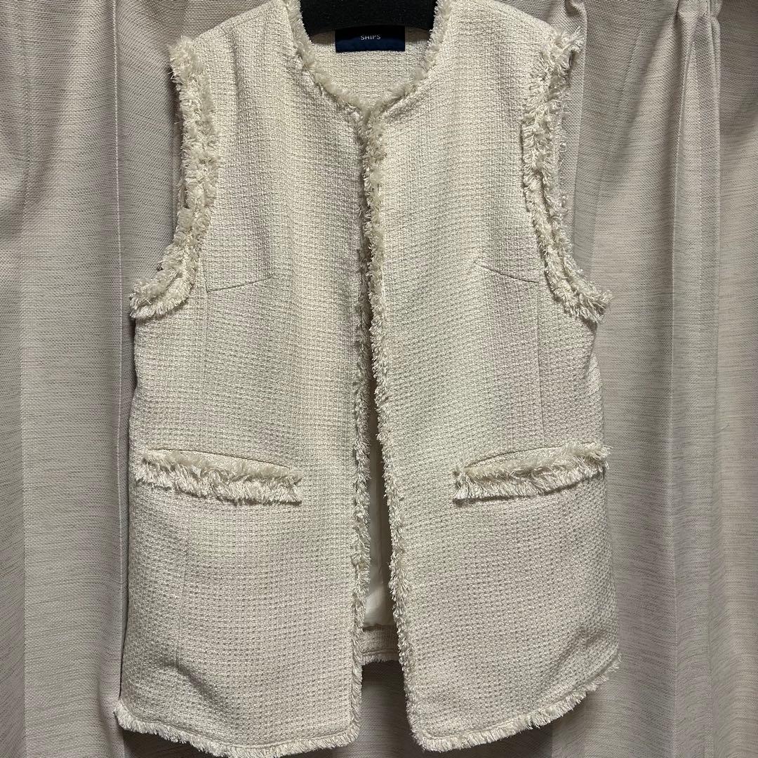 【新品タグ付き】 SHIPS for women ツイード ジレ