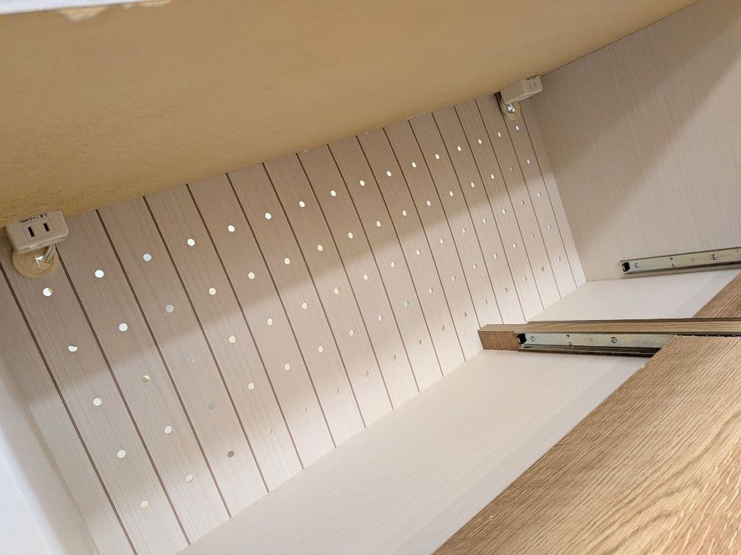 フレンチカントリー風 レンジボード CARINA 引き出し コンセント