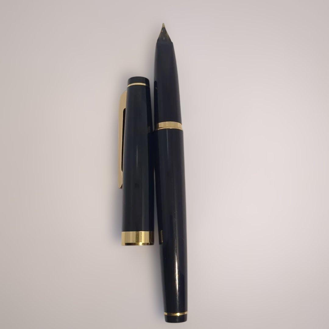 プラチナ 万年筆 ブラック ビンテージ 14K 太字（B）