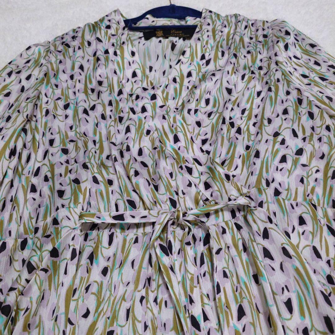 【美品】自由区 ERICA フラワープリント ワンピース サイズ40