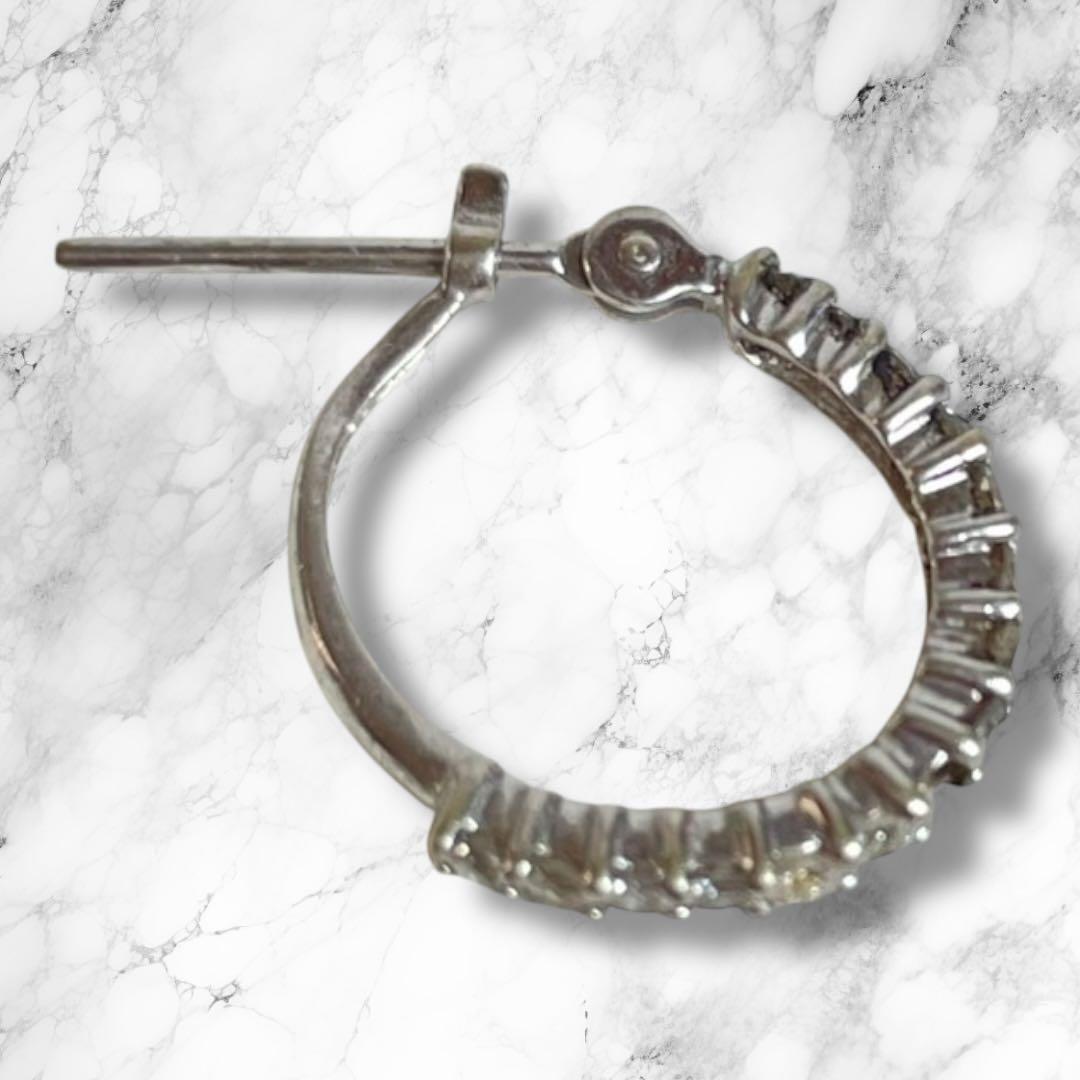 K18WG フープピアス 0.65g ホワイトゴールド