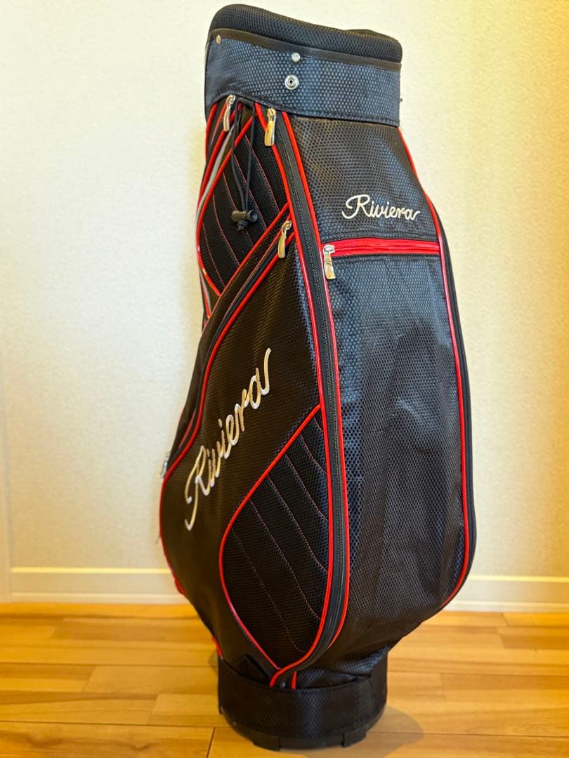 n*6様 Riviera キャディバッグ ブラック/レッド